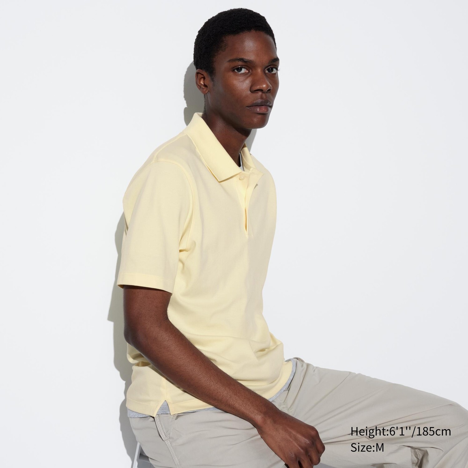 

Поло из хлопкового пике airism UNIQLO, желтый