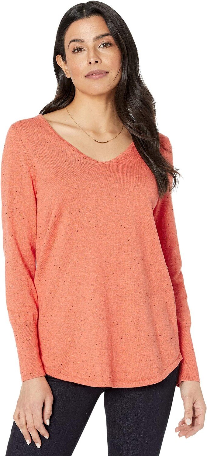 

Свитер Speckled Vital V-Neck NIC+ZOE, цвет Emberglow