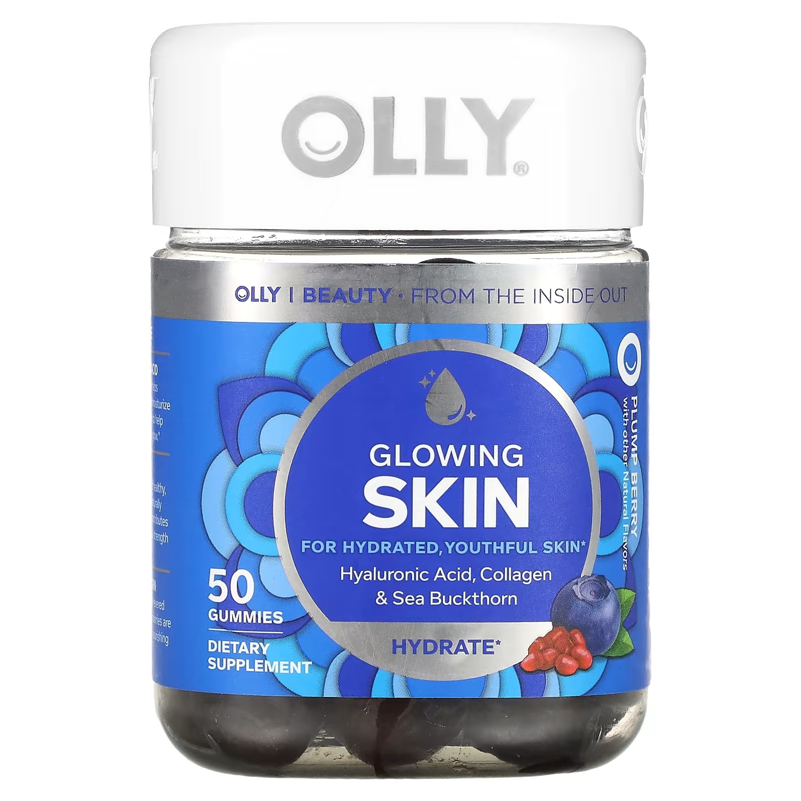 Пищевая добавка Olly Glowing Skin Plump Berry, 50 жевательных конфет olly glowing skin пухлые ягоды 50 жевательных таблеток