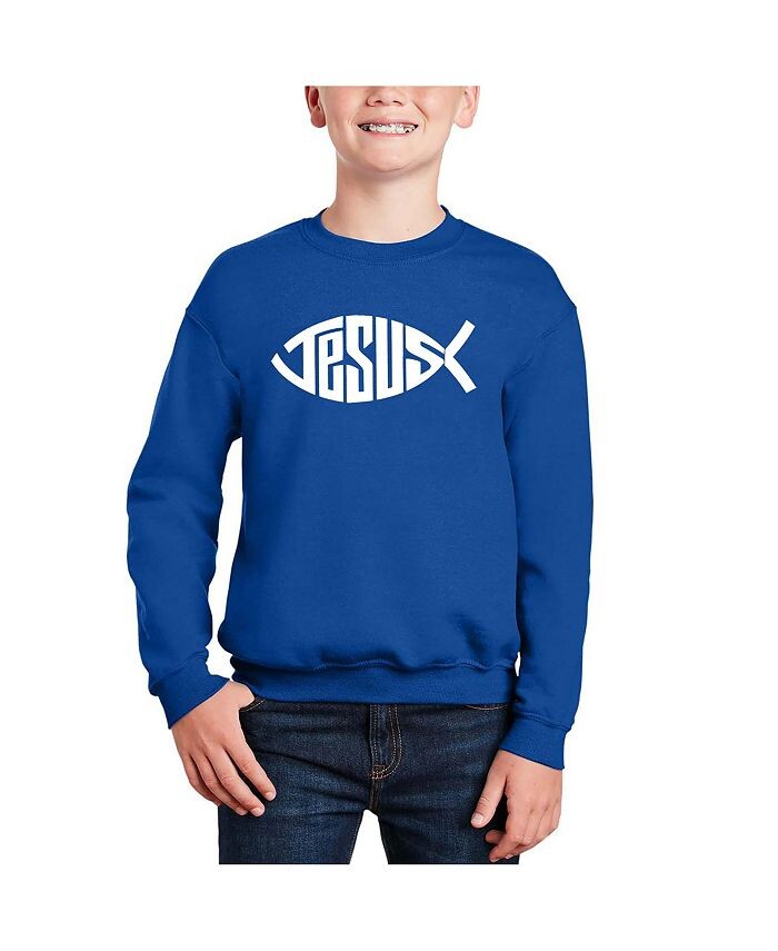 

Толстовка с круглым вырезом Big Boy's Word Art LA Pop Art, синий