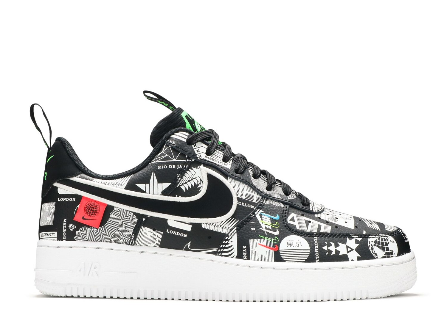 

Кроссовки Nike Air Force 1 '07 Lx 'Worldwide Pack - Black', черный