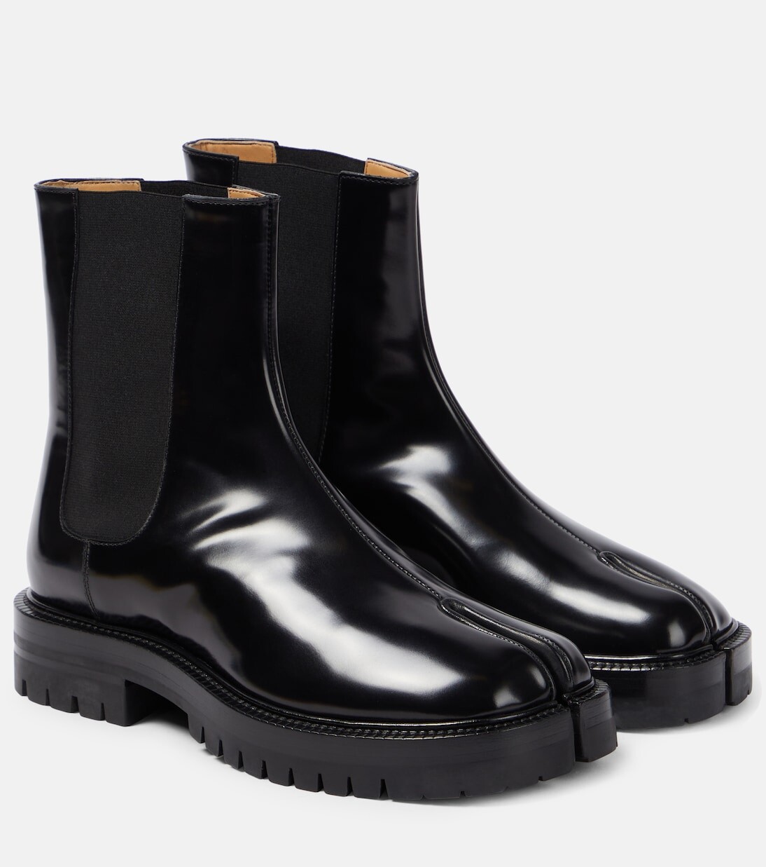 

Кожаные ботильоны tabi Maison Margiela, черный