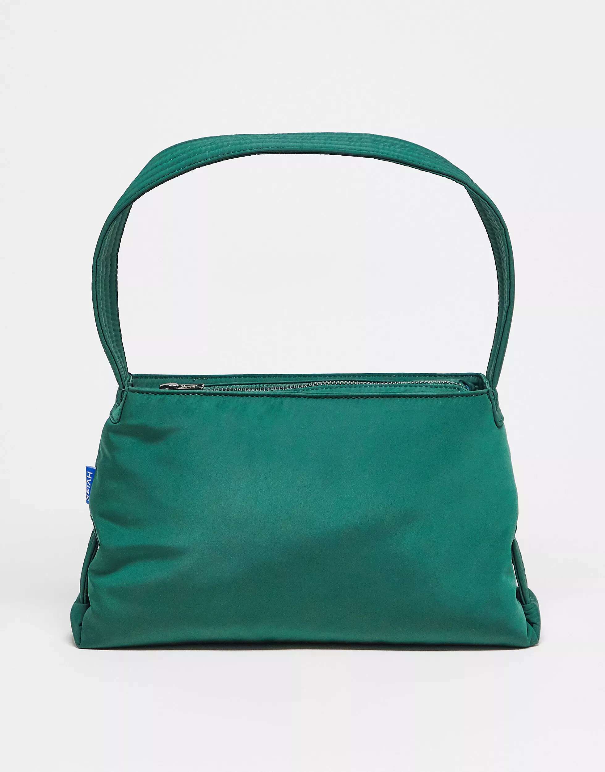 Зеленая сумка на плечо из веганской кожи Hvisk Scape