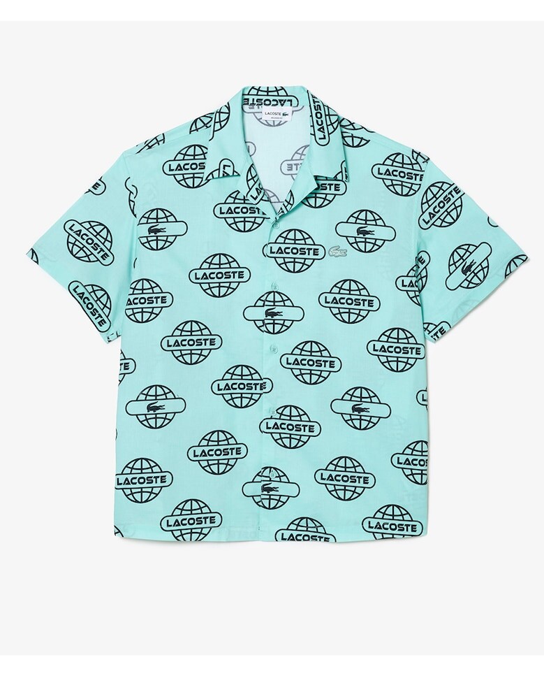 

Рубашка из хлопкового твила с принтом Lacoste Globe Lacoste