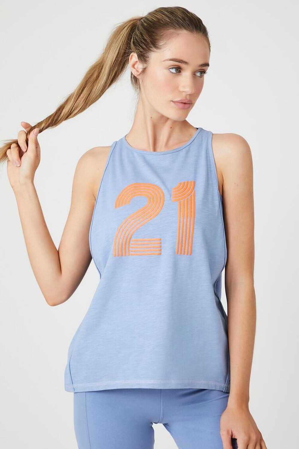 

Майка с графическим рисунком Active 21 Forever 21, синий
