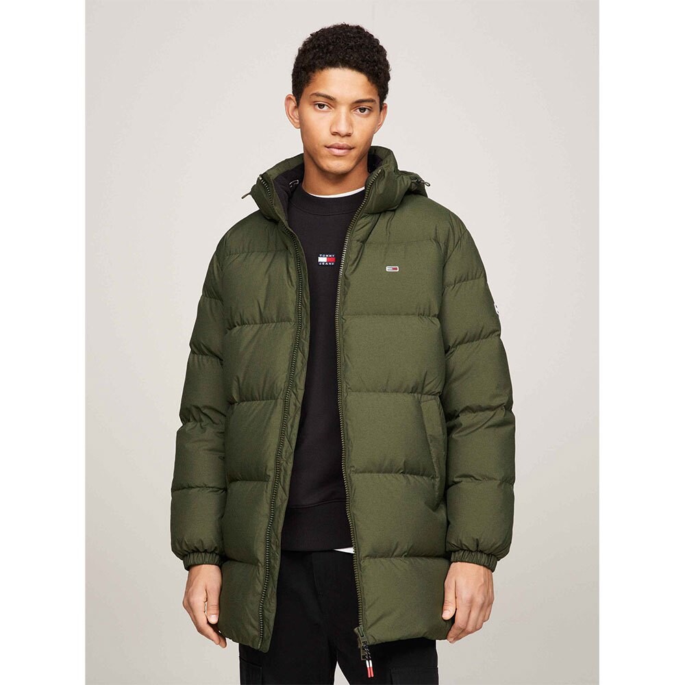 

Куртка Tommy Jeans Essential Down, зеленый