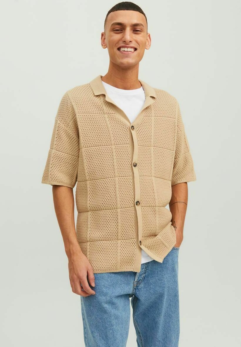 

Рубашка KURZARM Jack & Jones, бежевый