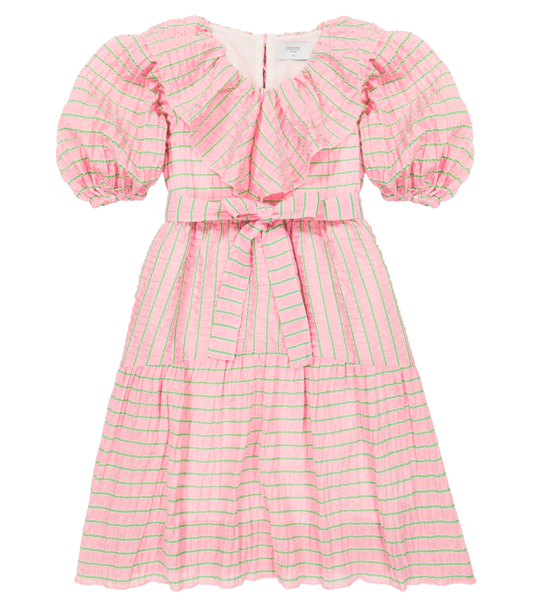 Полосатое платье из жатого хлопка Paade Mode, розовый