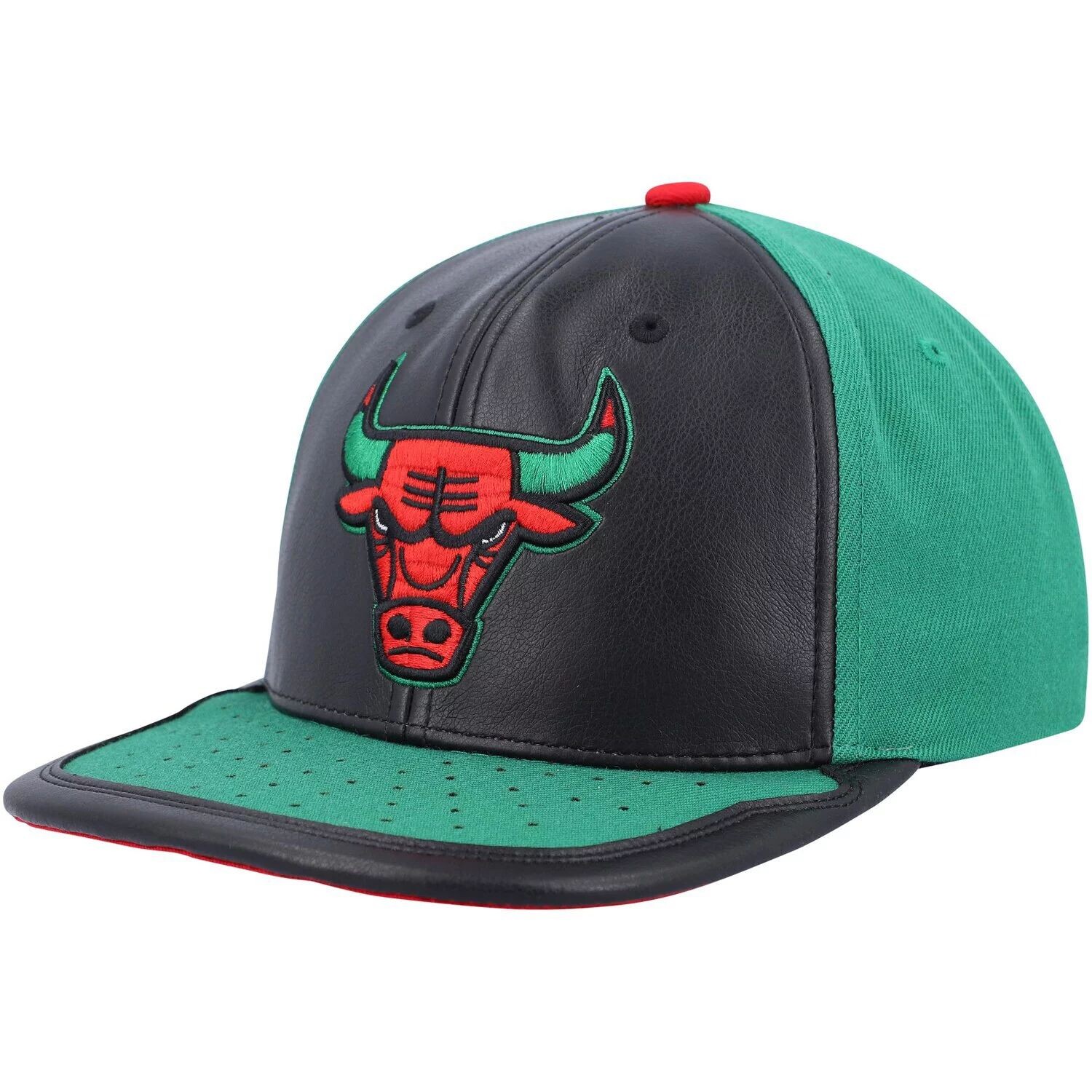 

Мужская черно-зеленая кепка Mitchell & Ness Chicago Bulls Day One Snapback