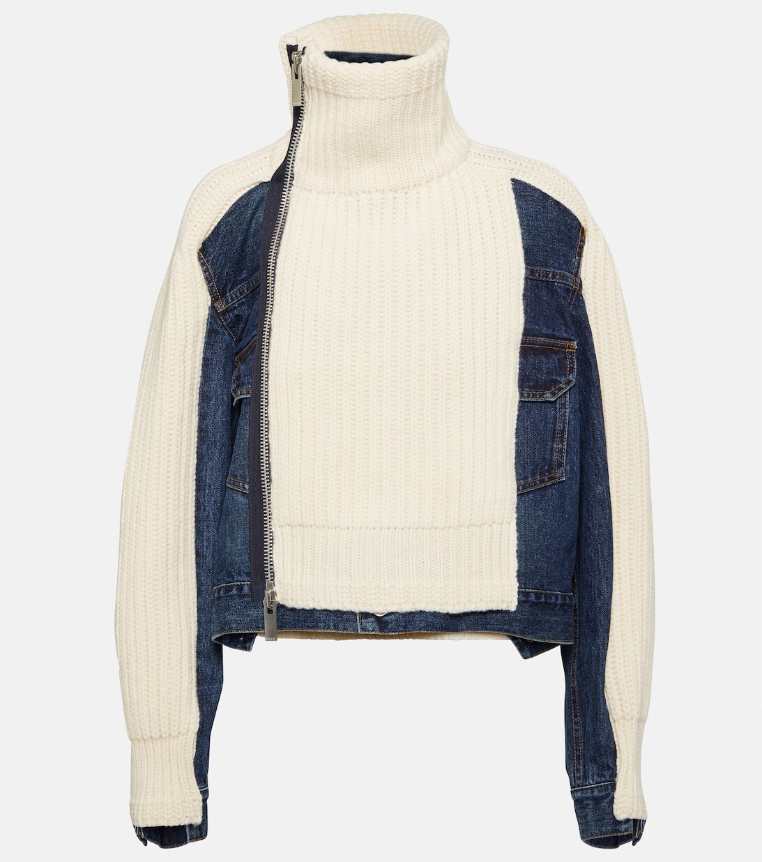 

Гибридный бомбер SACAI, разноцветный, Белый