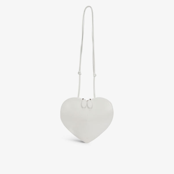 Кожаная сумка через плечо Le Coeur в форме сердца Alaia, цвет blanc optique