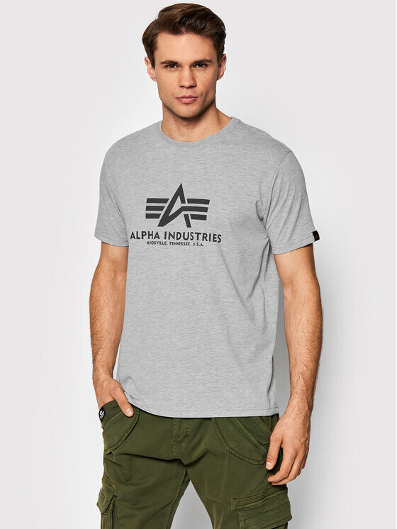 

Футболка стандартного кроя Alpha Industries, серый