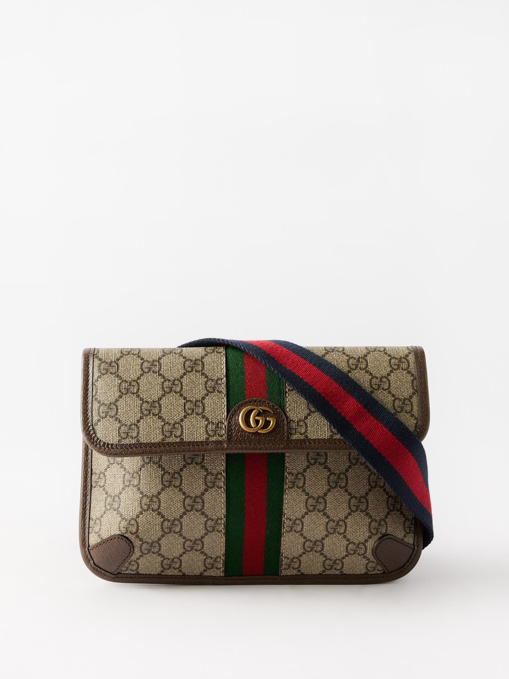 

Поясная сумка gg-supreme из ткани и кожи Gucci, бежевый
