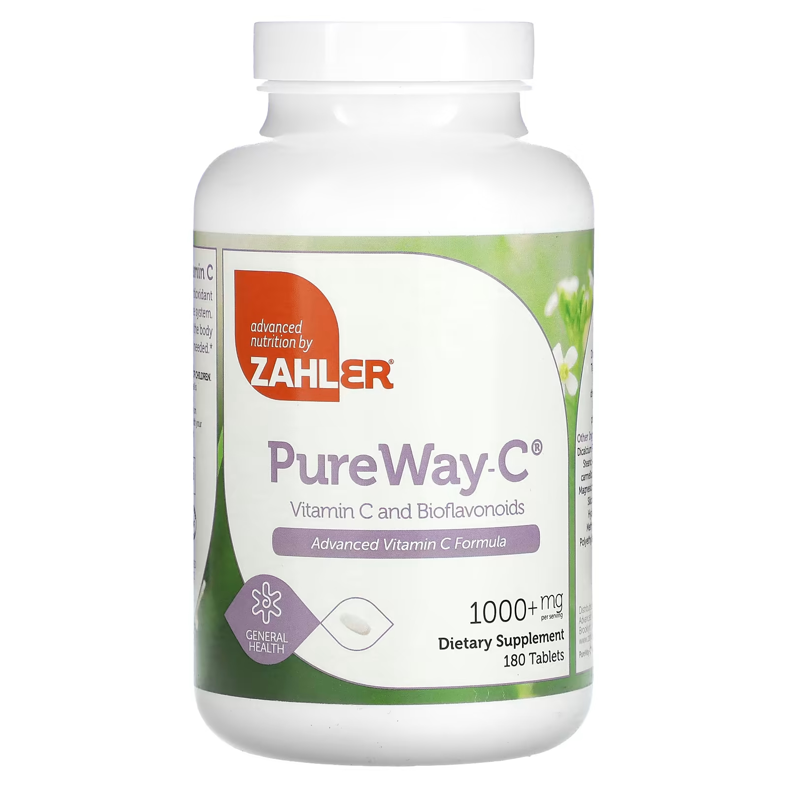 Витамин С и биофлавоноиды 1000 мг Zahler PureWay-C, 180 таблеток комплекс железа zahler 100 капсул