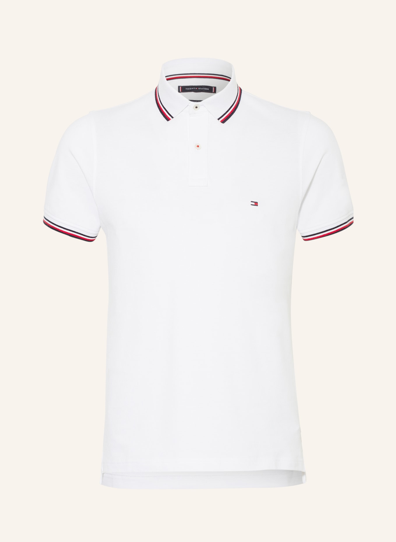 

Рубашка поло TOMMY HILFIGER Piqué Slim Fit, белый