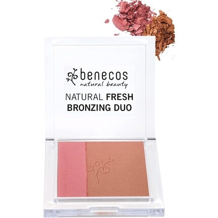 

Натуральная косметика Fresh Bronzing Duo Прессованный бронзатор 2в1 Vegan Ibiza Nights 8G, Benecos