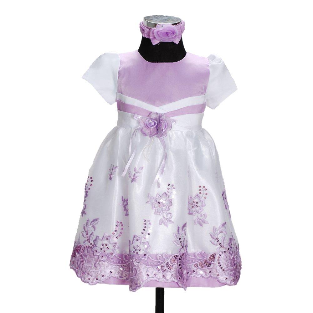 Платье с цветочным принтом и пайетками, комплект с повязкой на голову Cinda, мультиколор