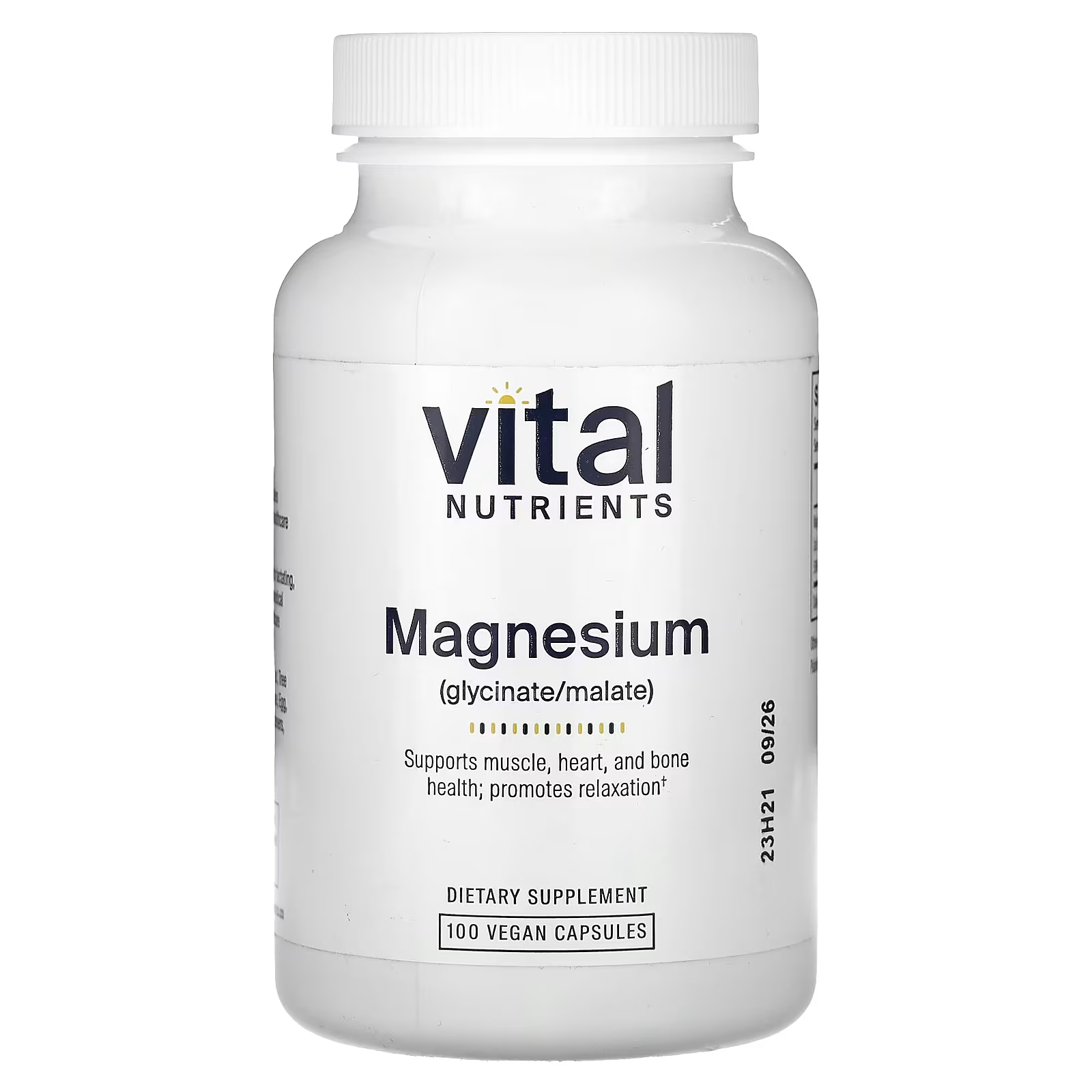Магний Vital Nutrients, 100 веганских капсул цитрат стронция vital nutrients 90 веганских капсул