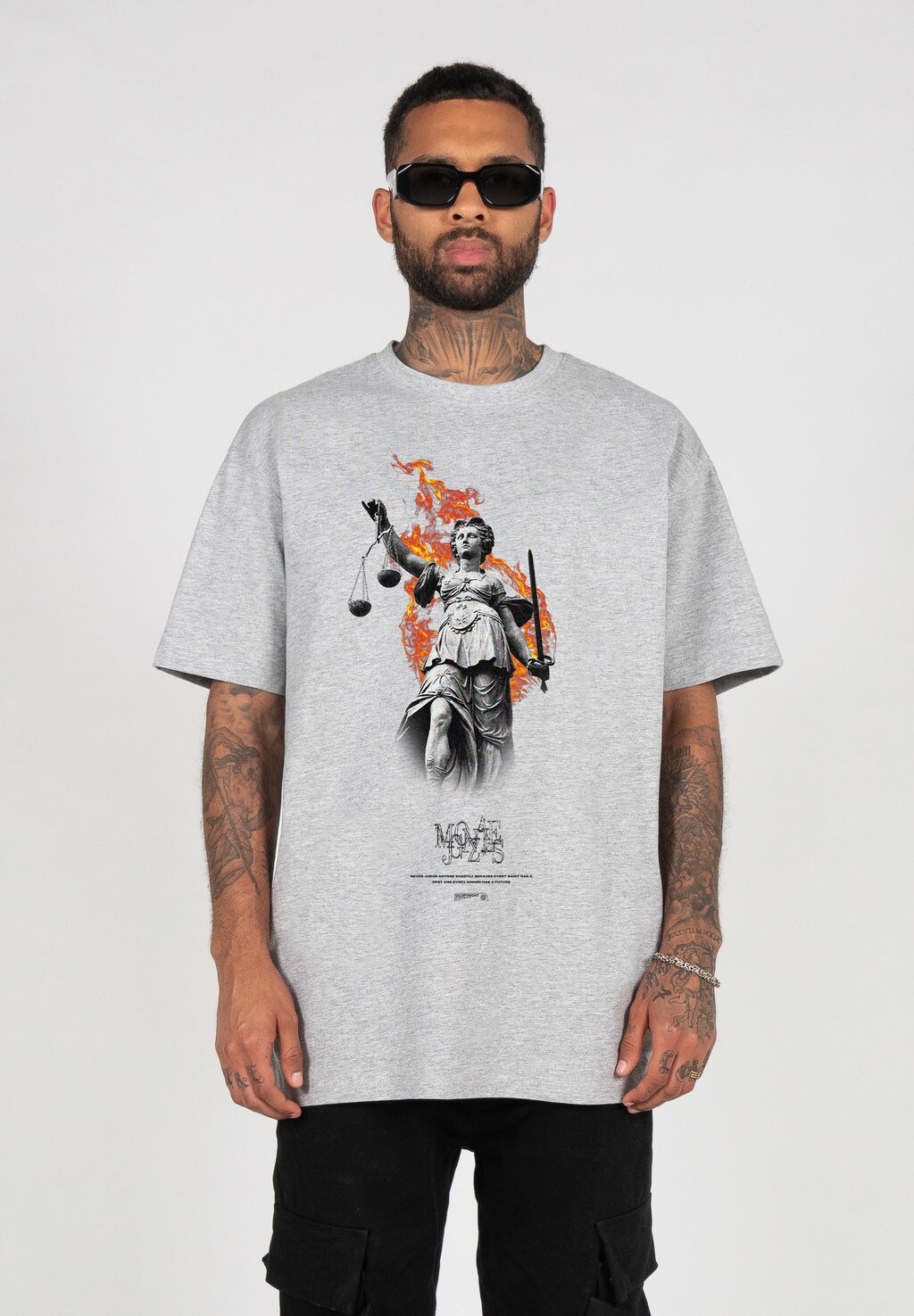 

Футболка с принтом JUSTITIA HEAVY MJ Gonzales, цвет grey