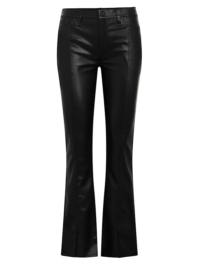

Джинсы Barbara Boot-Cut из веганской кожи Hudson Jeans, черный