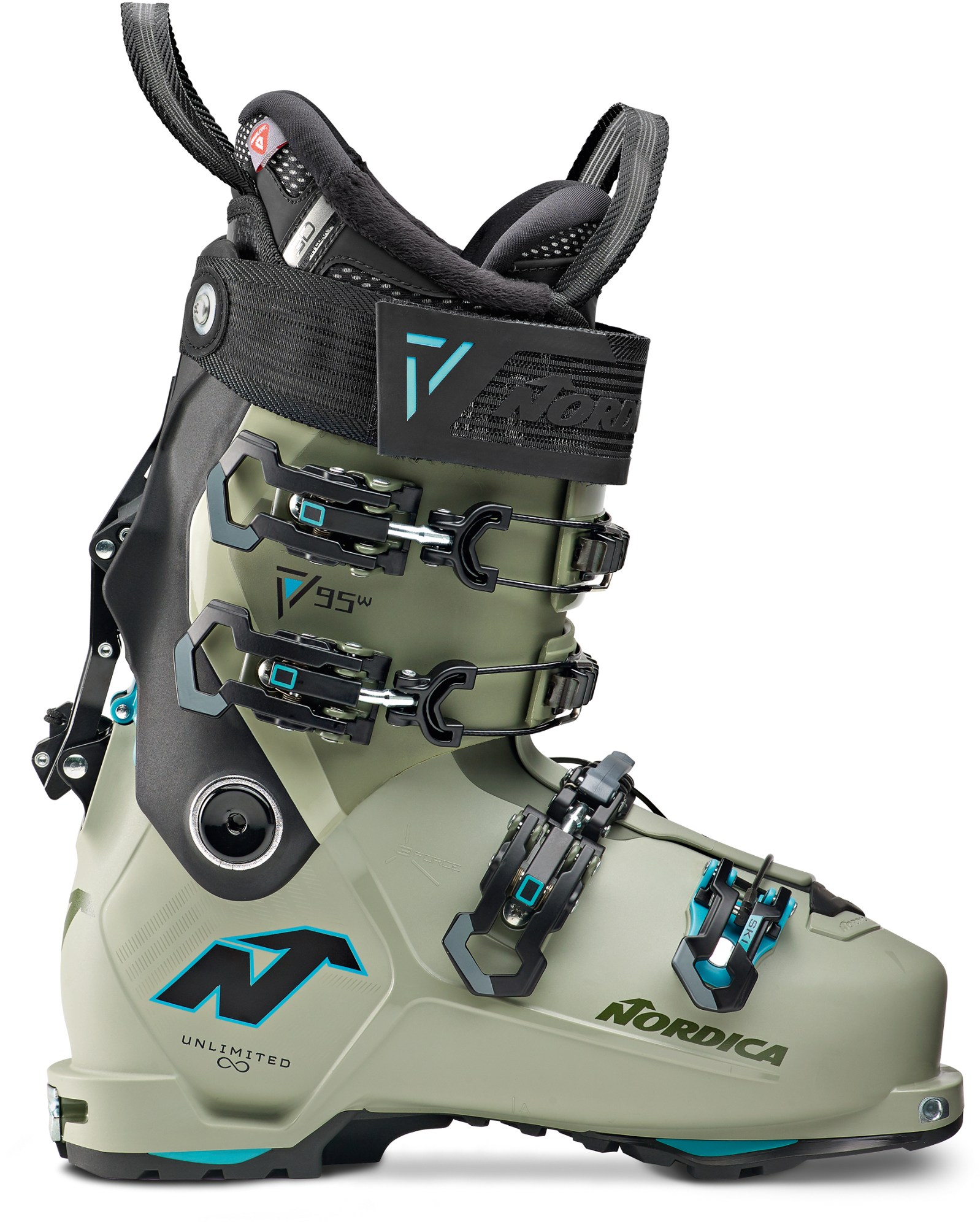 Лыжные ботинки Unlimited 95 W DYN - женские - 2023/2024 г. Nordica, зеленый лыжные ботинки unlimited 105 w dyn женские 2023 2024 г nordica черный