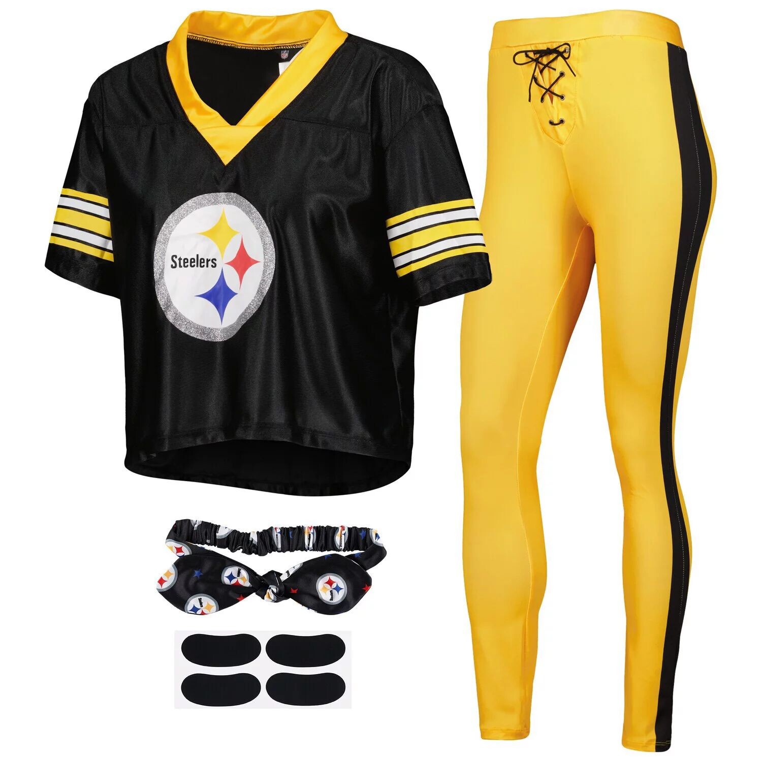 

Женский черный костюм для сна Pittsburgh Steelers Game Day