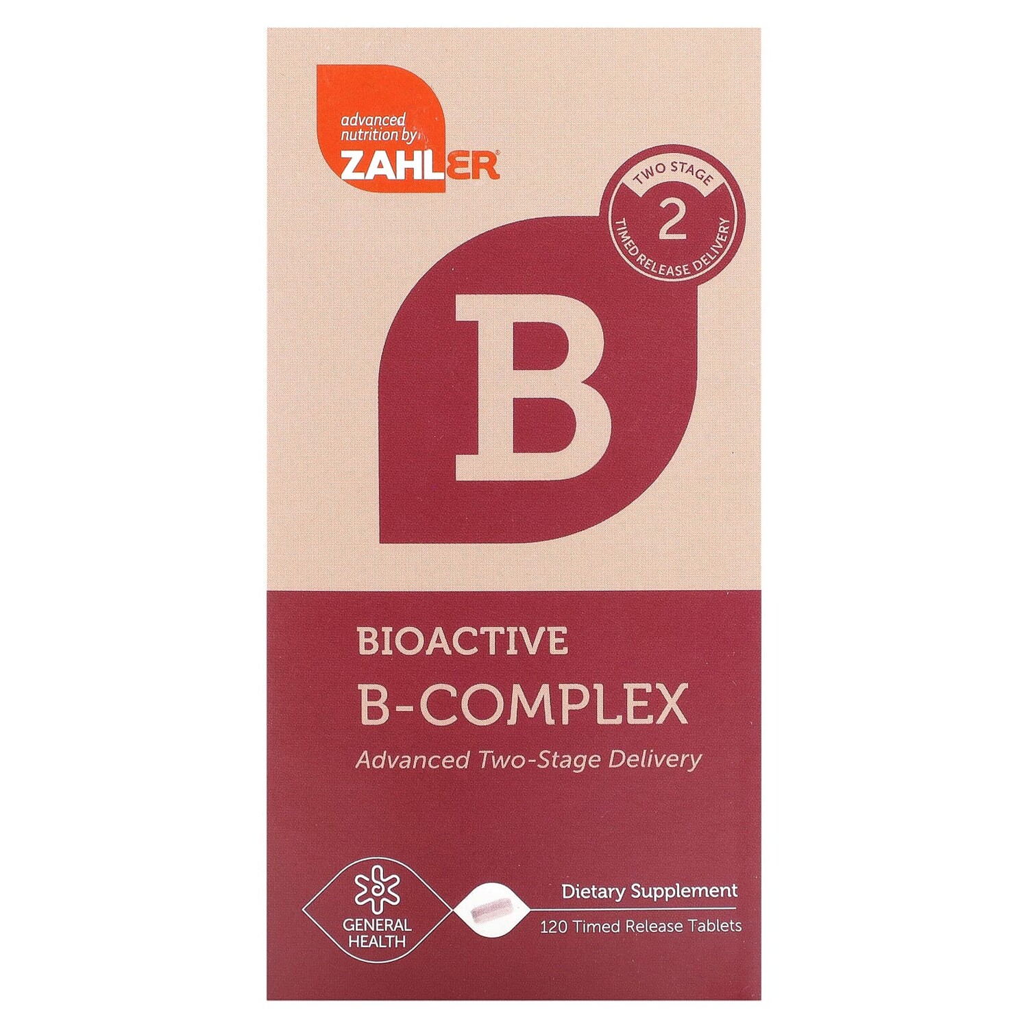 

Bioactive B-Complex, 120 таблеток с замедленным высвобождением, Zahler