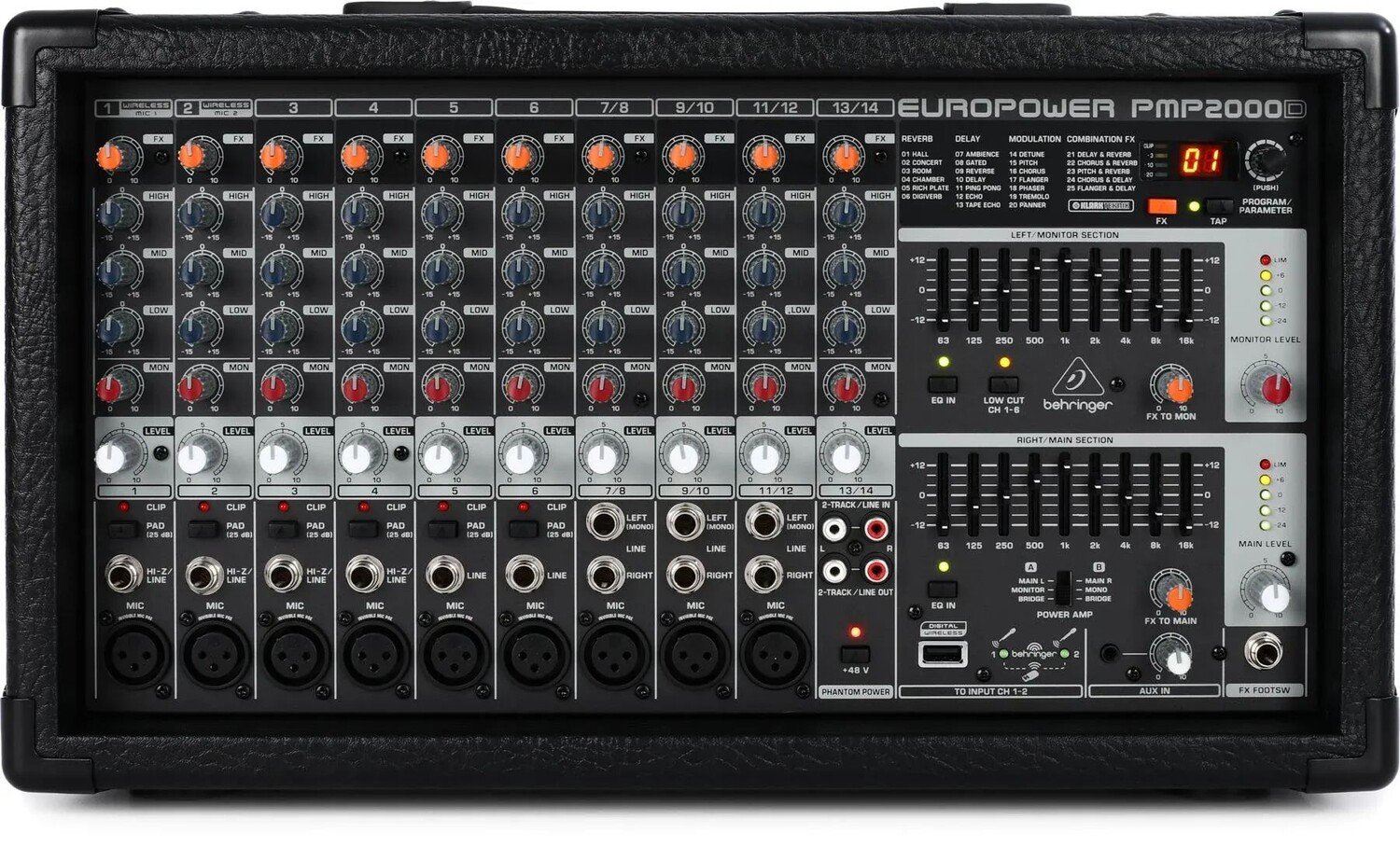 

Behringer PMP2000D 14-канальный микшер мощностью 2000 Вт