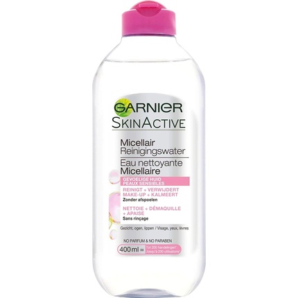 цена Skinactive Мицеллярная очищающая вода для чувствительной кожи 400мл, Garnier