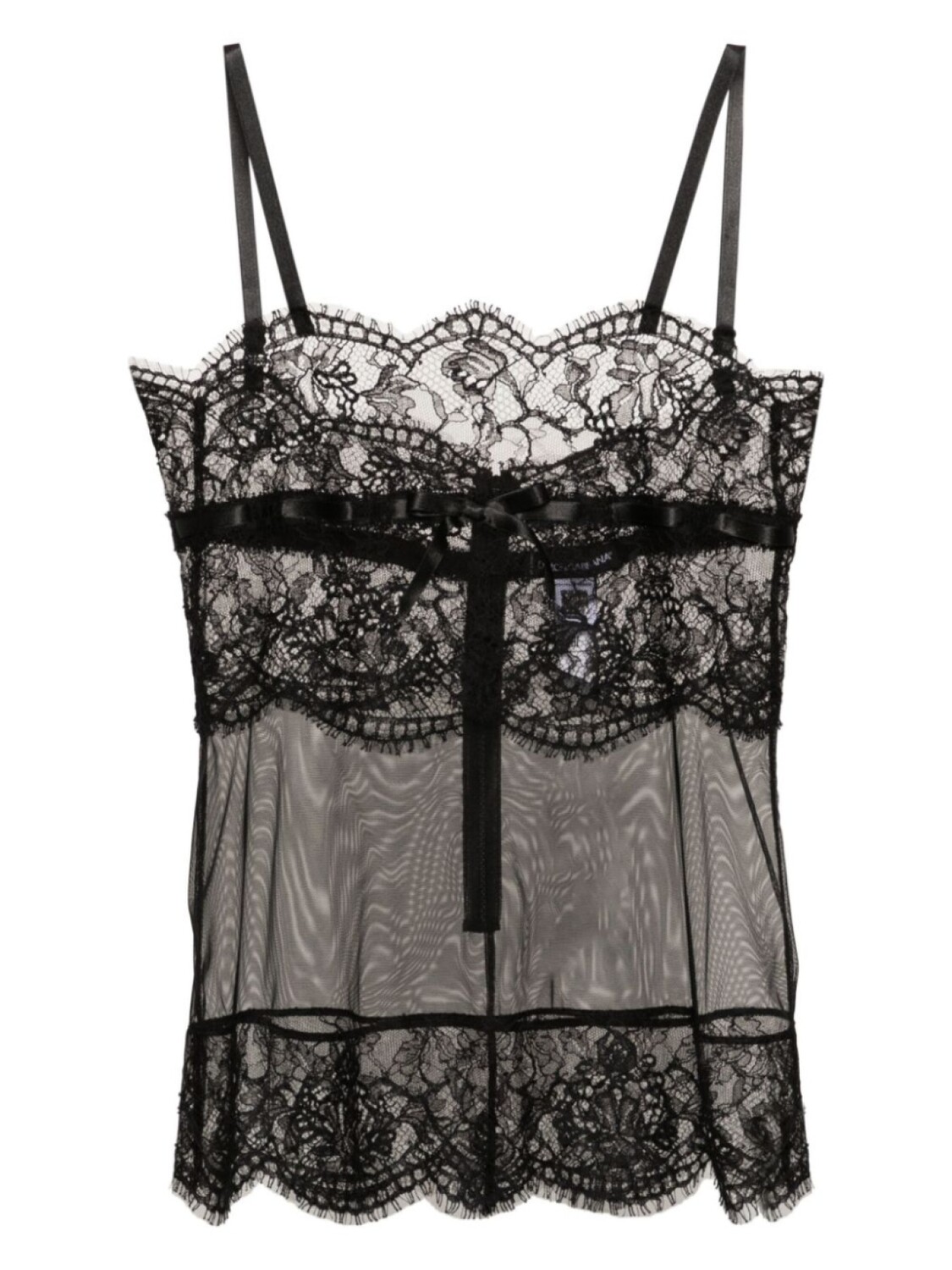 

Dolce & Gabbana верх нижнего белья из кружева с ветровкой, черный