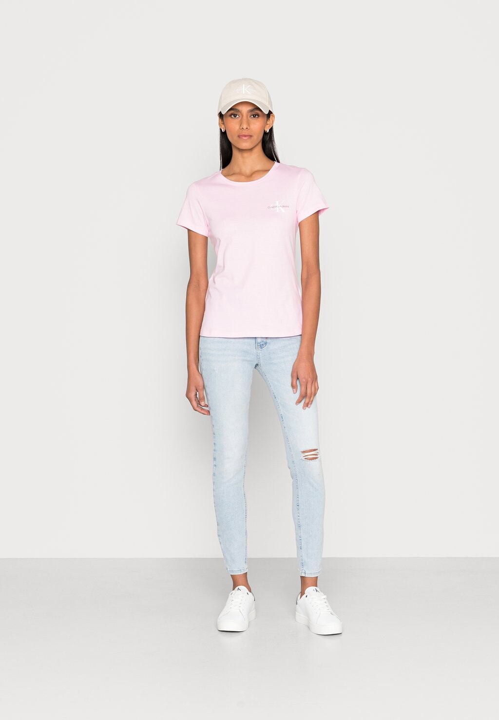 

базовая футболка MONOLOGUE SLIM TEE 2 PACK Calvin Klein Jeans, ярко-белый/белла