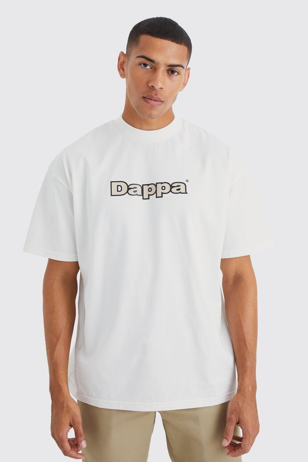 

Футболка из тяжелого веса оверсайз dappa Boohoo, экру