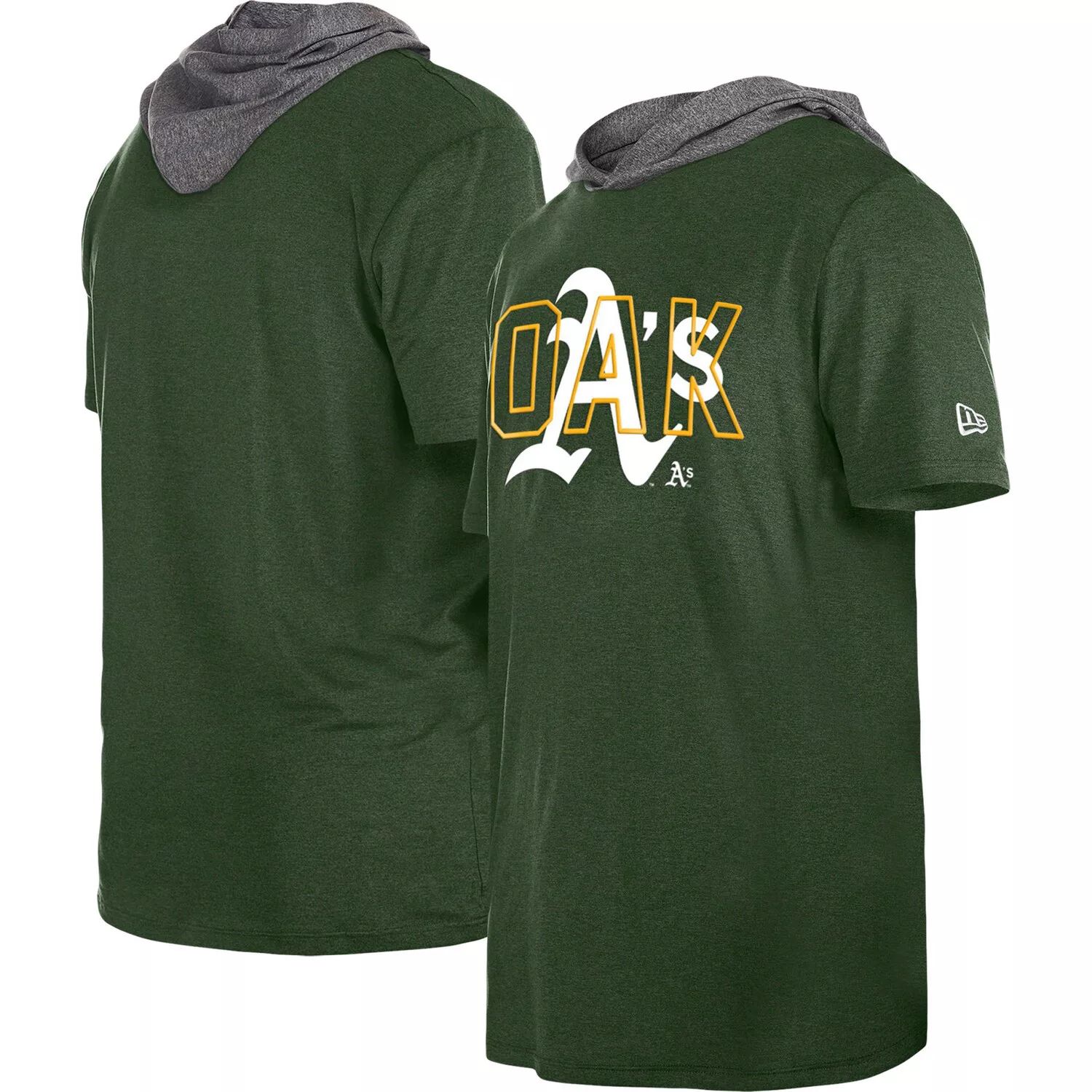 цена Мужская зеленая футболка с капюшоном Oakland Athletics Team New Era
