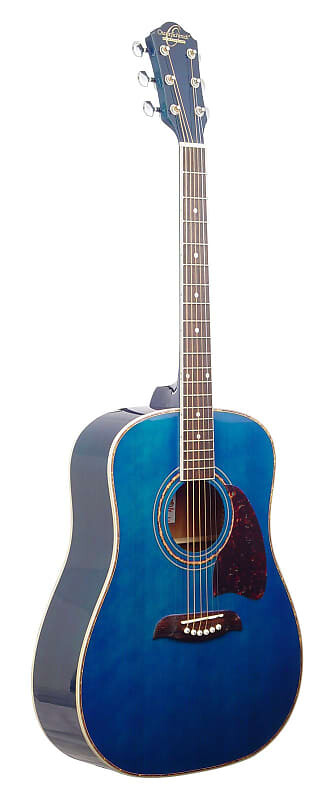 

Акустическая гитара OSCAR SCHMIDT OG2TBL DREADNOUGHT ACOUSTIC GUITAR TRANSPARENT BLUE