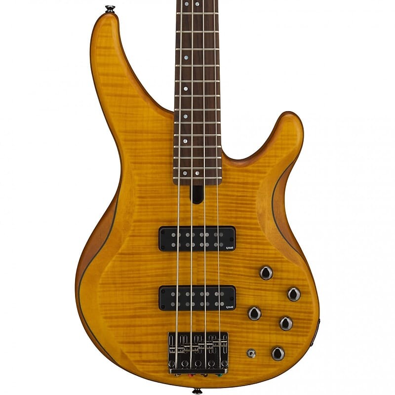 

Басс гитара Yamaha TRBX604FM Matte Amber 4 string electric bass guitar