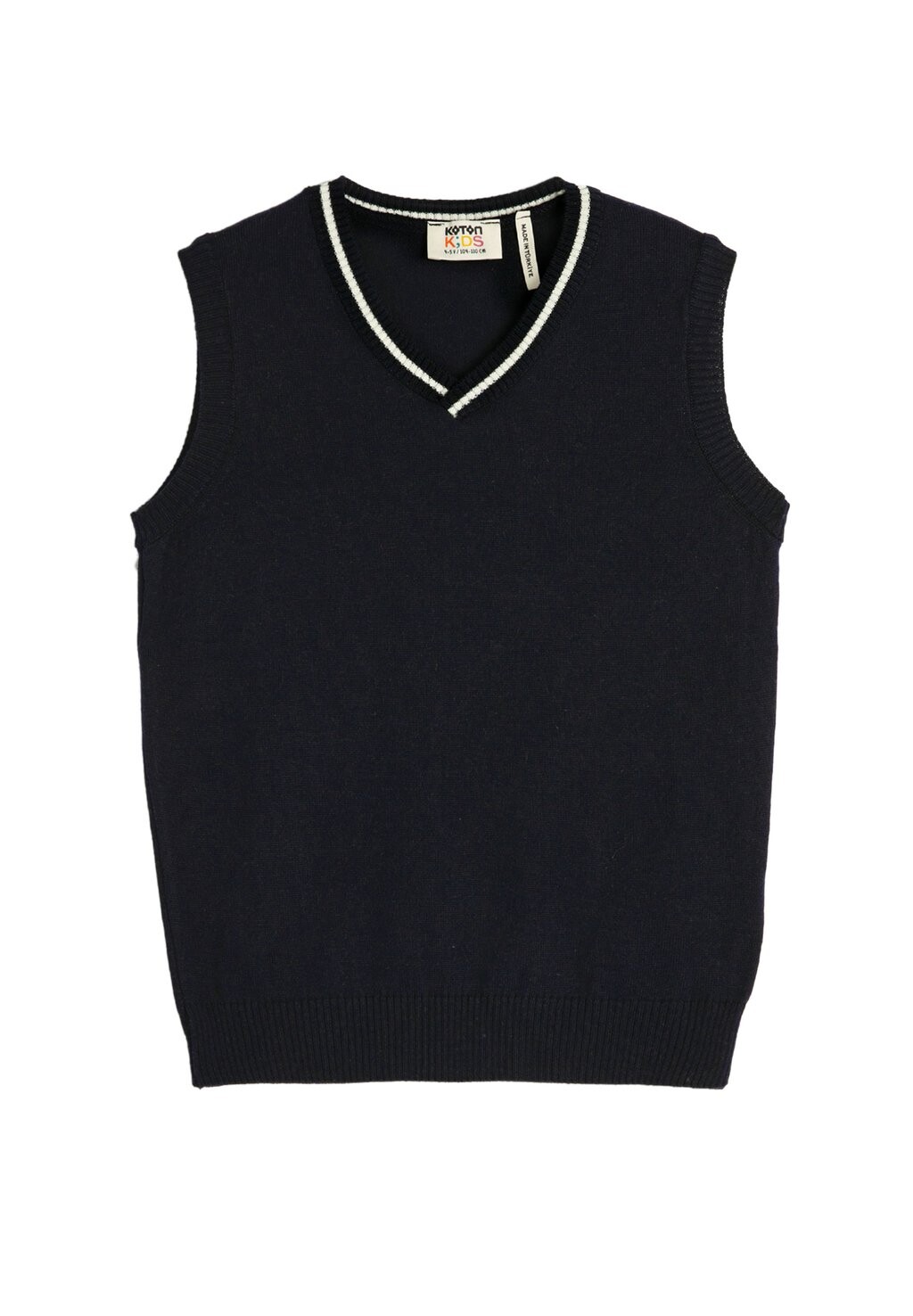 

Топ V NECK STRIPED DETAIL SLEEVELESS Koton, цвет navy
