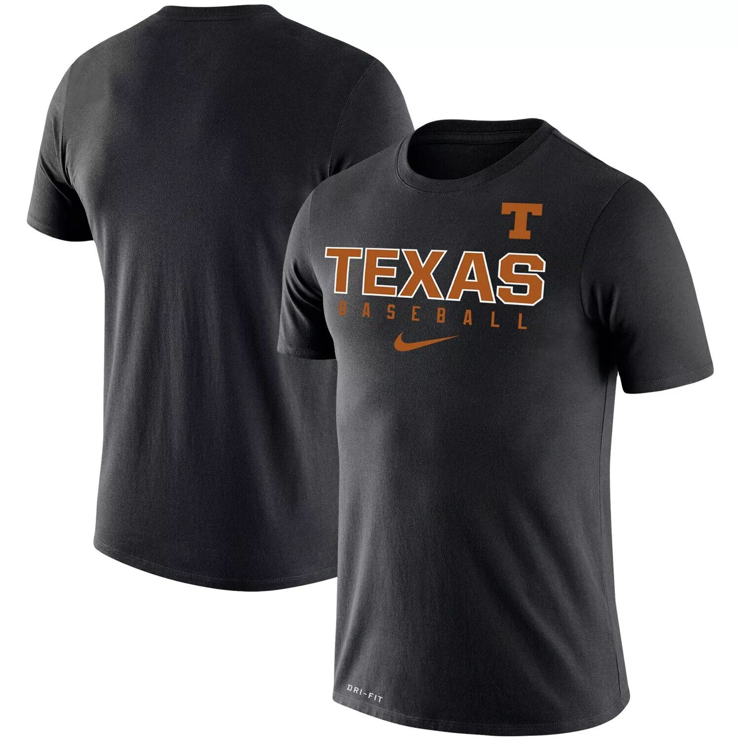 

Мужская черная футболка Texas Longhorns Baseball Legend Performance Nike
