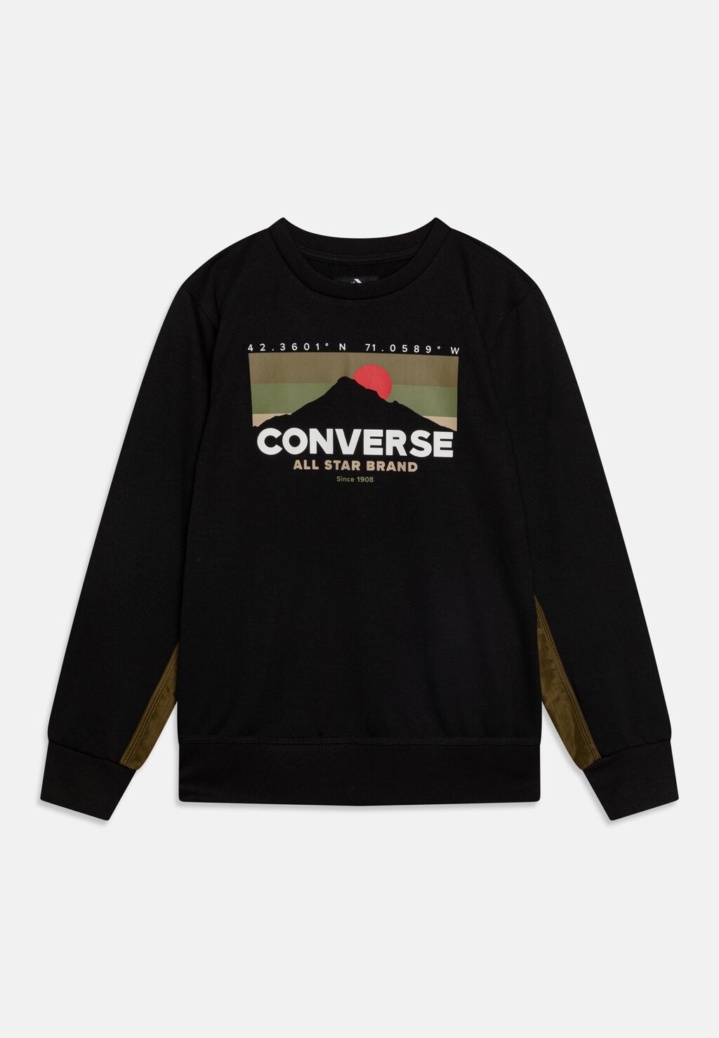

Толстовка Geared Up Blocked Mix Crew Unisex Converse, черный