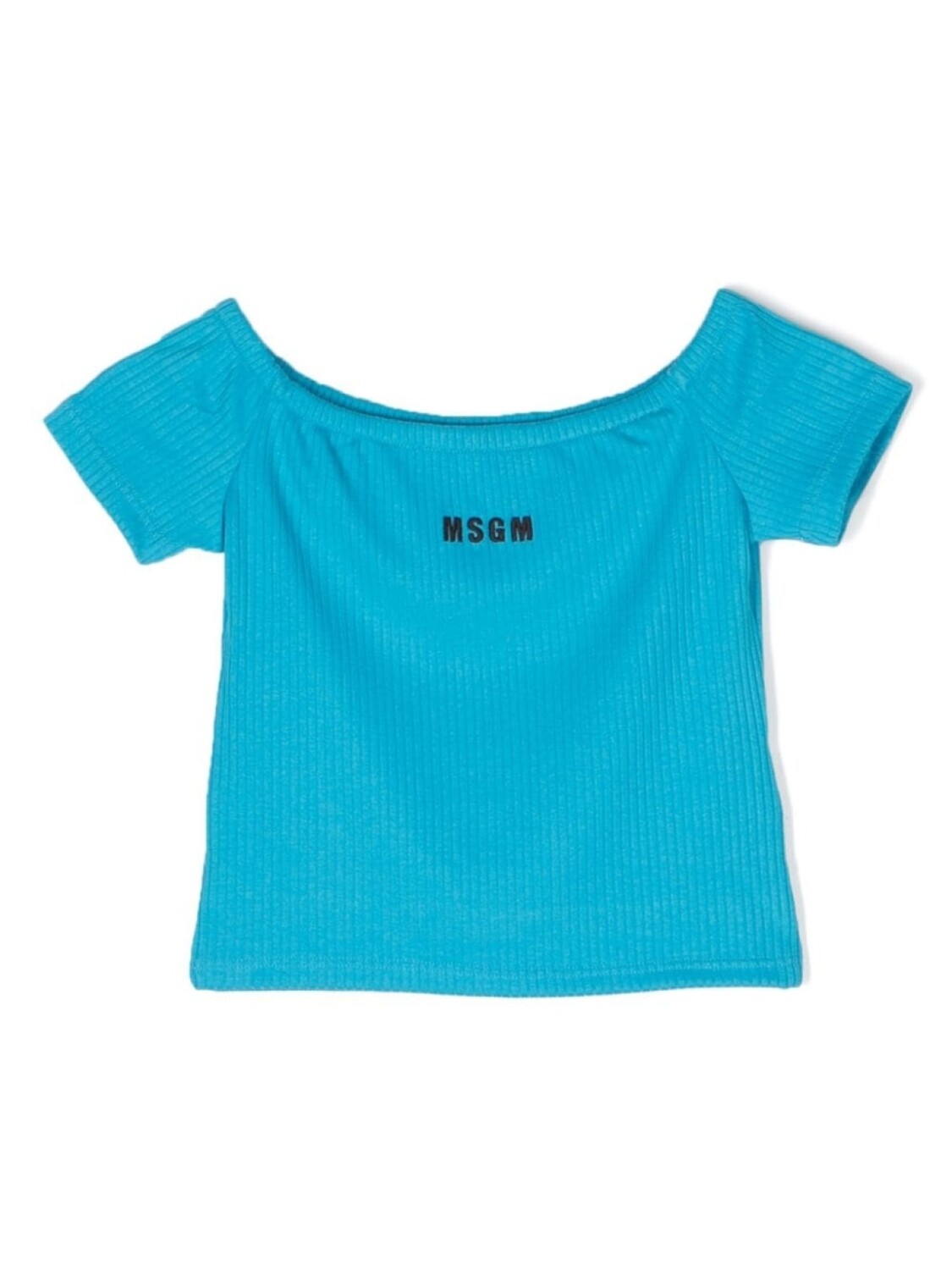 

MSGM Kids футболка с вышитым логотипом, синий