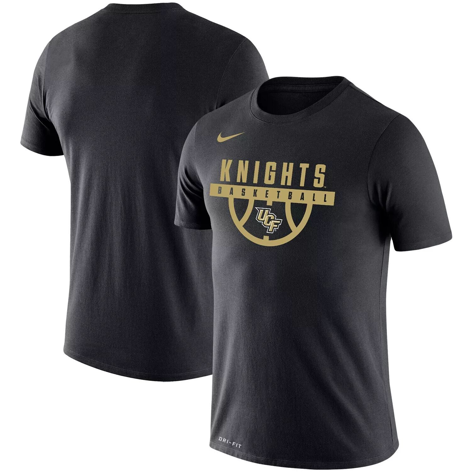 

Мужская черная футболка UCF Knights Basketball Drop Legend Performance Nike, Черный