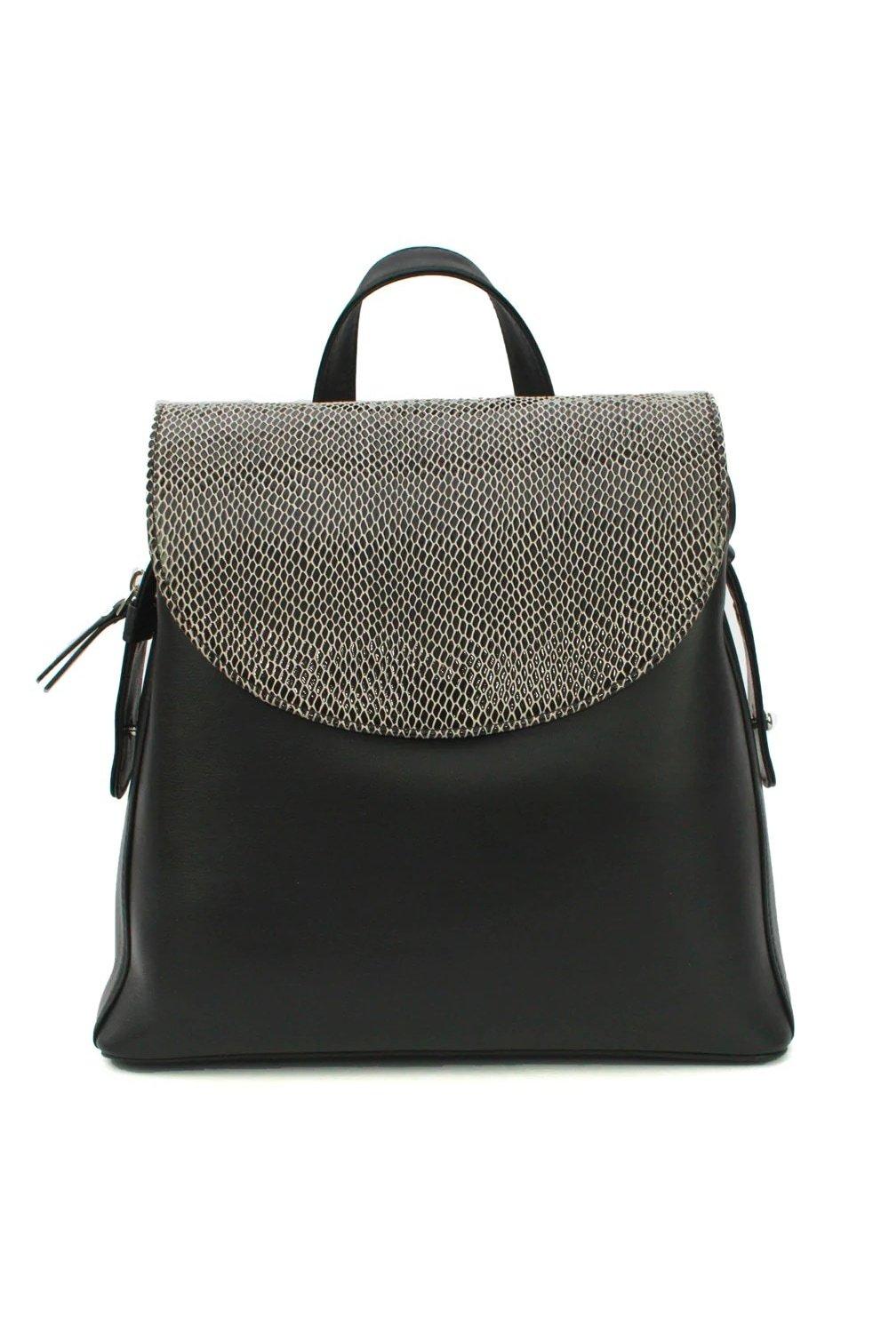 Кожаный рюкзак Petra со змеиным принтом Eastern Counties Leather, черный магнит лакарат дизайн