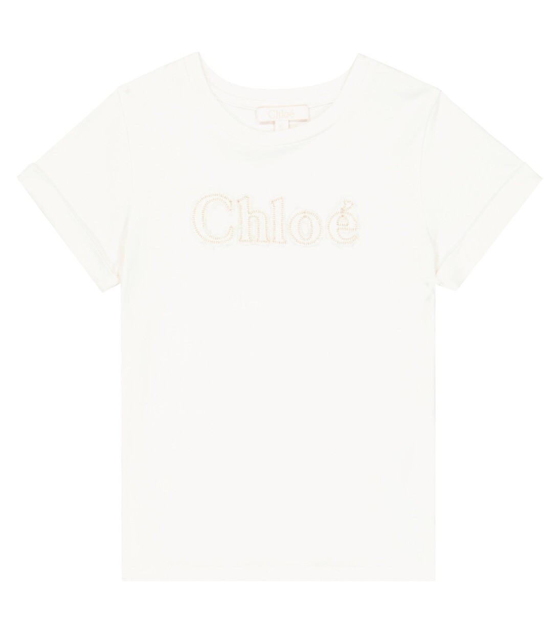 

Хлопковая футболка с логотипом Chloé, белый