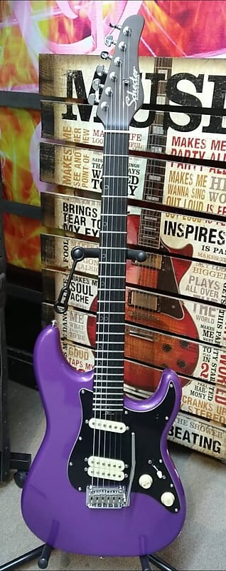 электрогитара 2023 schecter diamond series mv 6 multivoice metallic purple brand new bundle w gig bag Электрогитара Schecter MultiVoice MV-6 2023 - Metallic Purple