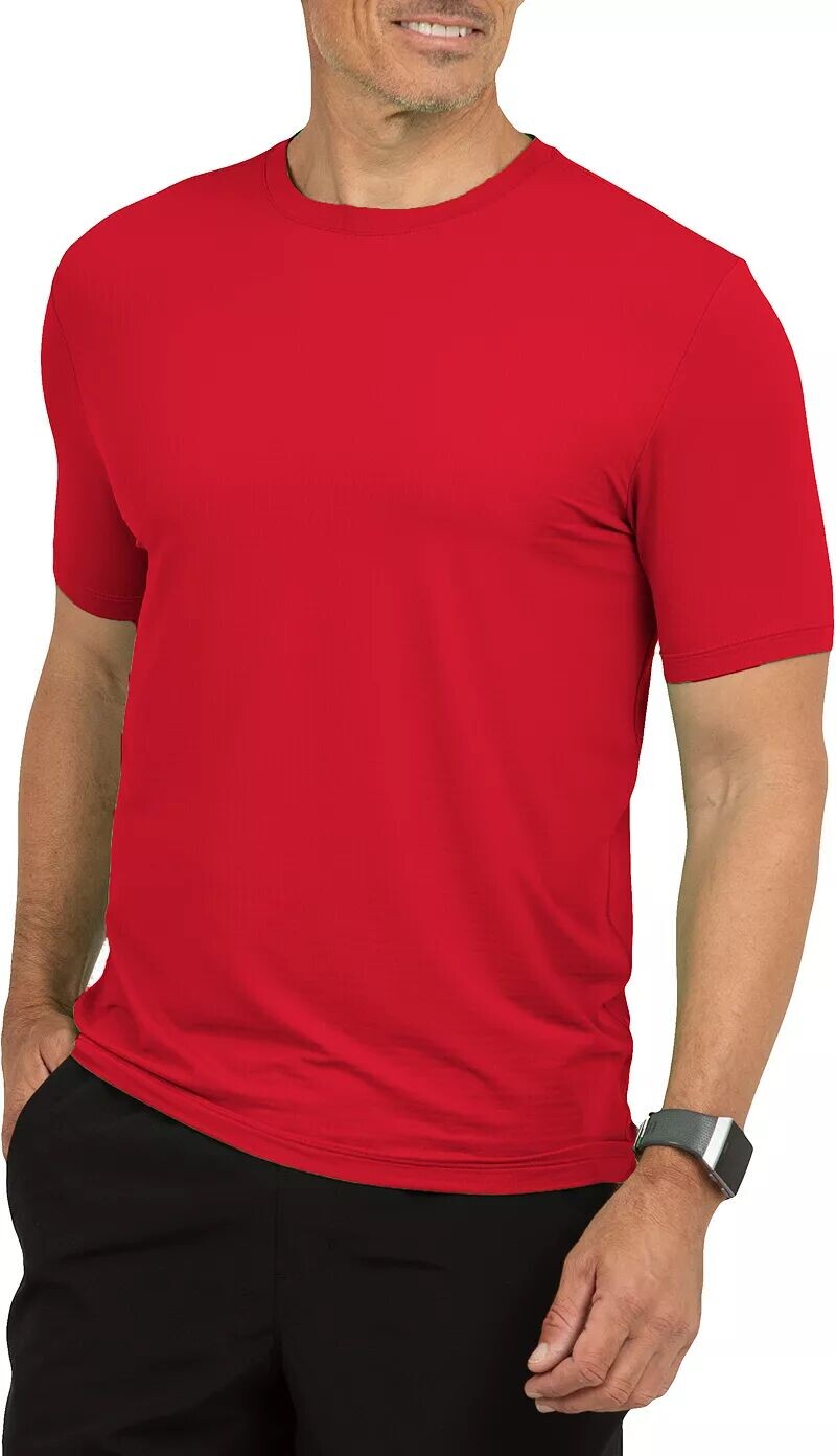 

Ibkul Мужская футболка Modern Fit с короткими рукавами, красный