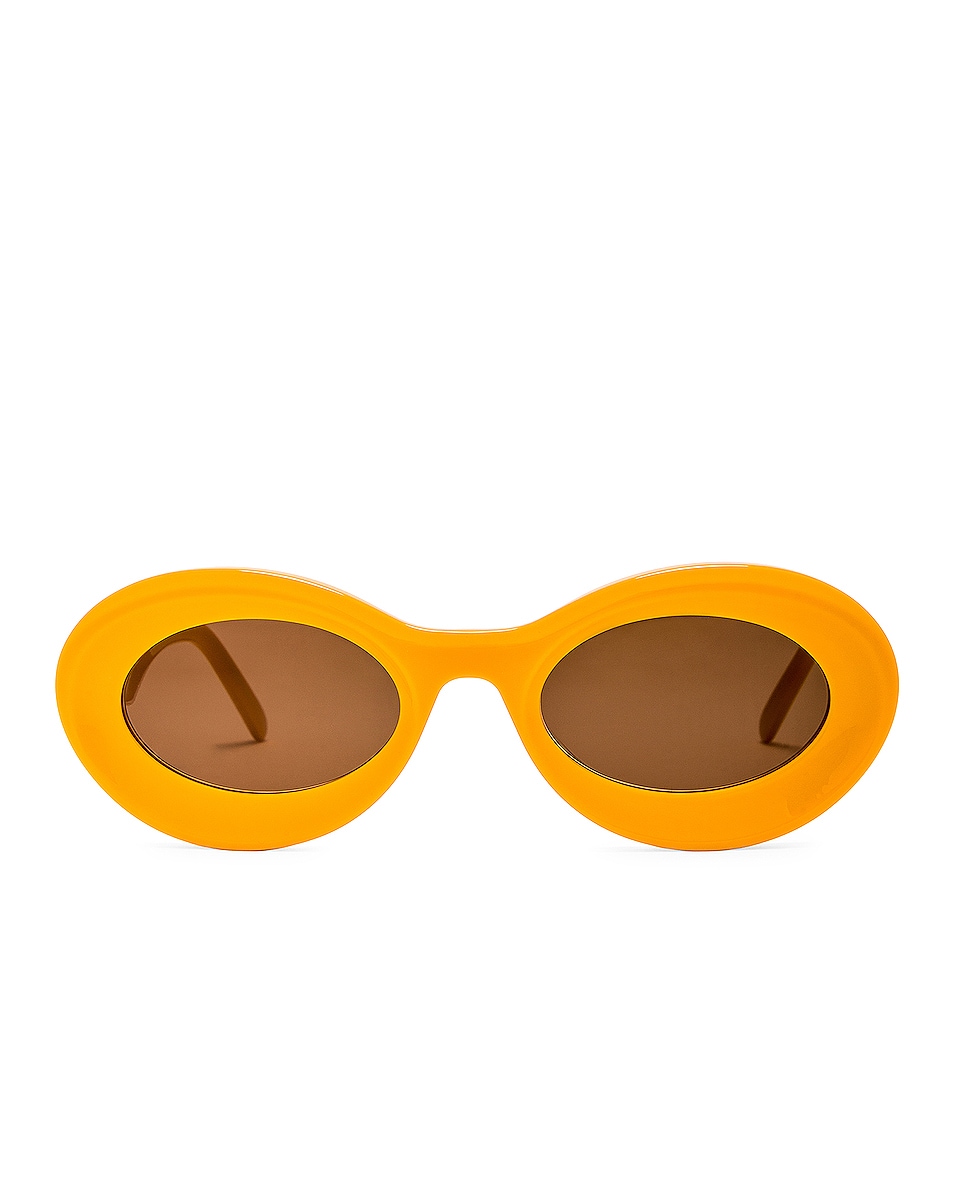 Солнцезащитные очки Loewe Paula'S Ibiza Oval, цвет Shinny Sunny Yellow