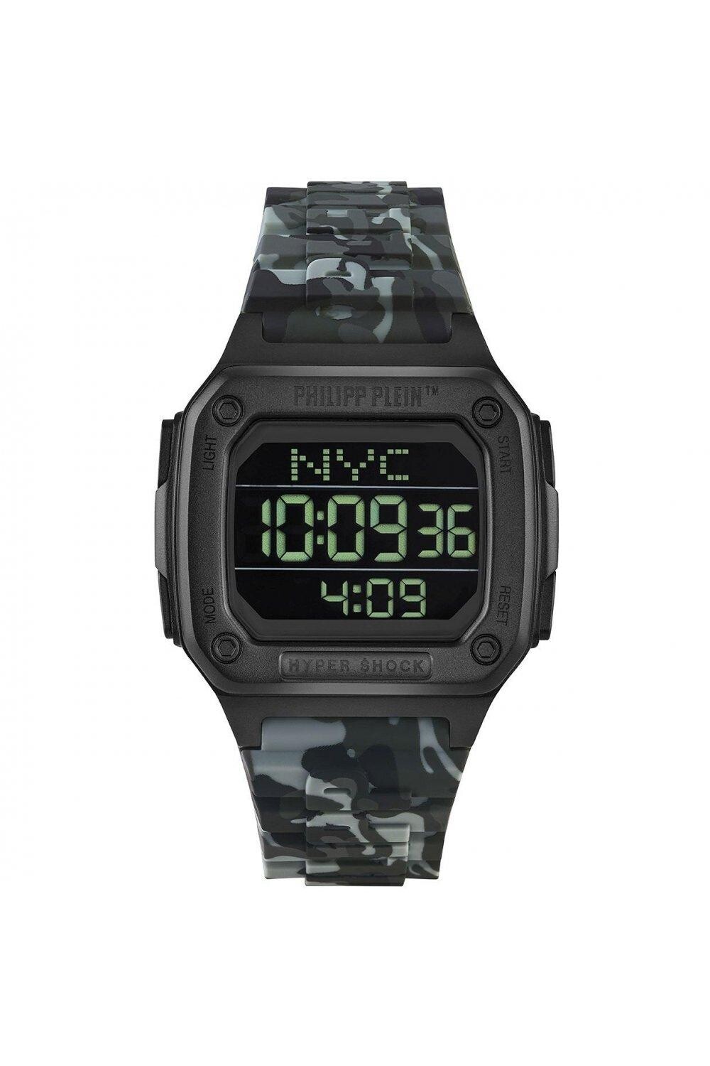 

Модные цифровые кварцевые часы Hyper $Hock из нержавеющей стали — Pwhaa1822 Philipp Plein, черный
