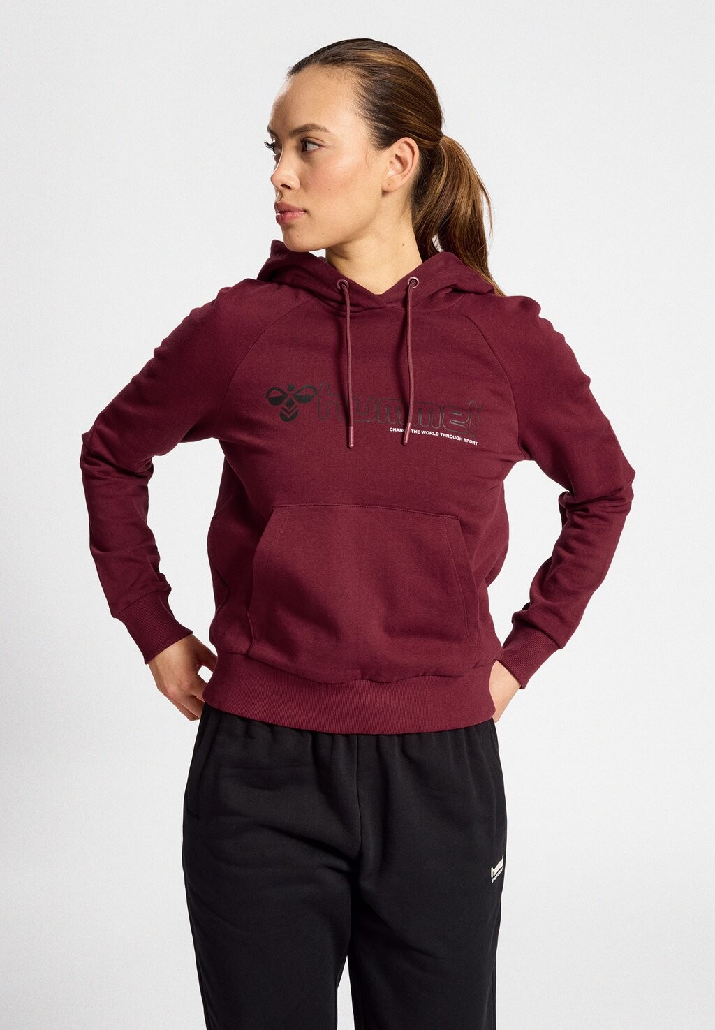 

Толстовка с капюшоном Hummel, бордовый