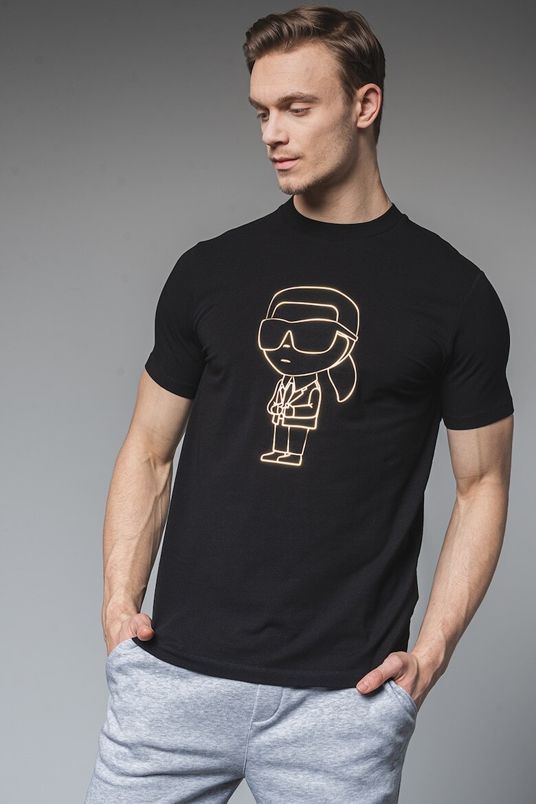 

Футболка с овальным вырезом и принтом Karl Lagerfeld, желтый