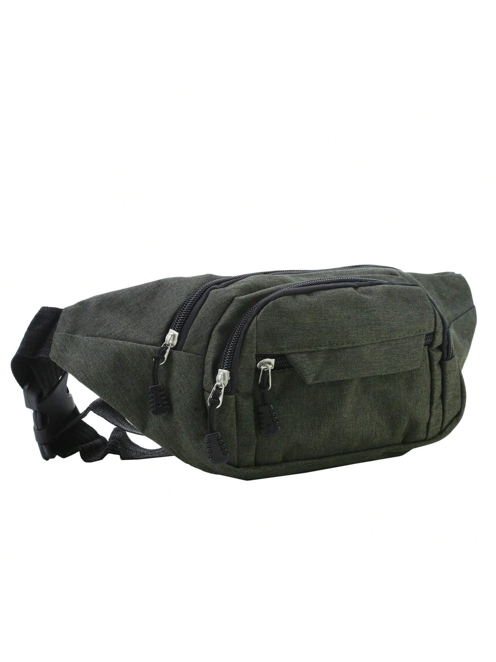 цена Модная мужская оксфордская спортивная поясная сумка через плечо, зеленый