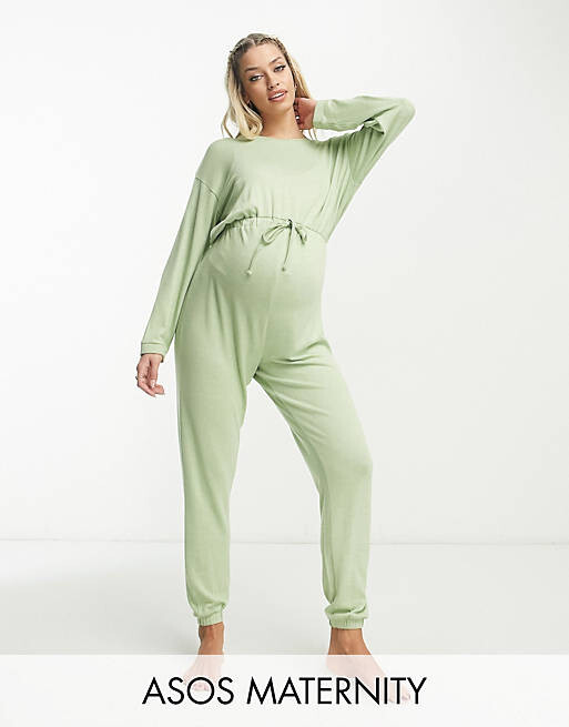 

Супермягкий комбинезон шалфейного цвета ASOS DESIGN Maternity Lounge
